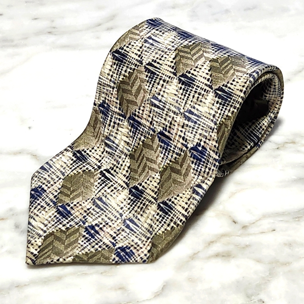 Vintage 90s Structure Patterned Tie